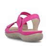 Rieker Twin Velcro Cross Strap Sandal - Fuchsia